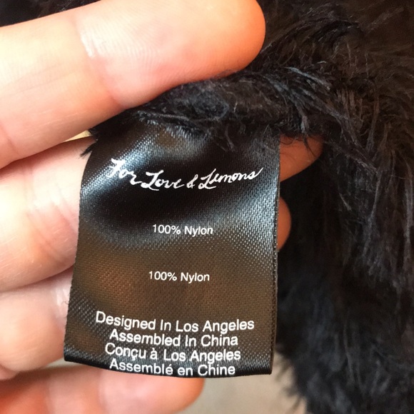 For Love and Lemons Knitz Black Eyelash Fuzzy Cardigan Size Small - Picture 4 of 7